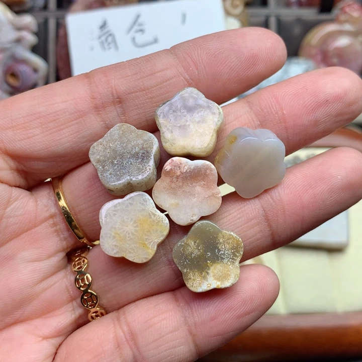 硅化珊瑚（珊瑚玉）颈饰未镶嵌