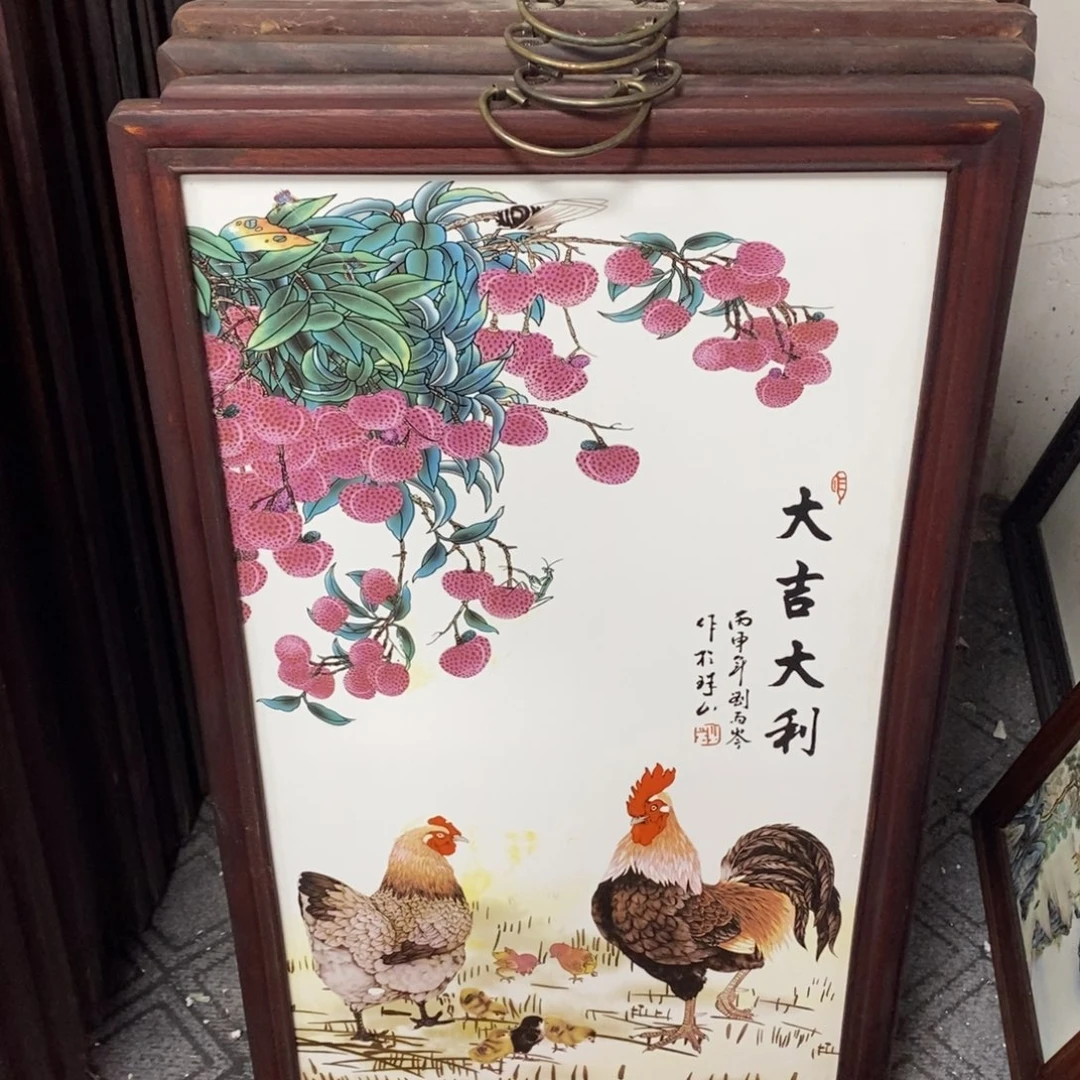 瓷片86*46厘米景德镇瓷板画柴窑烧制