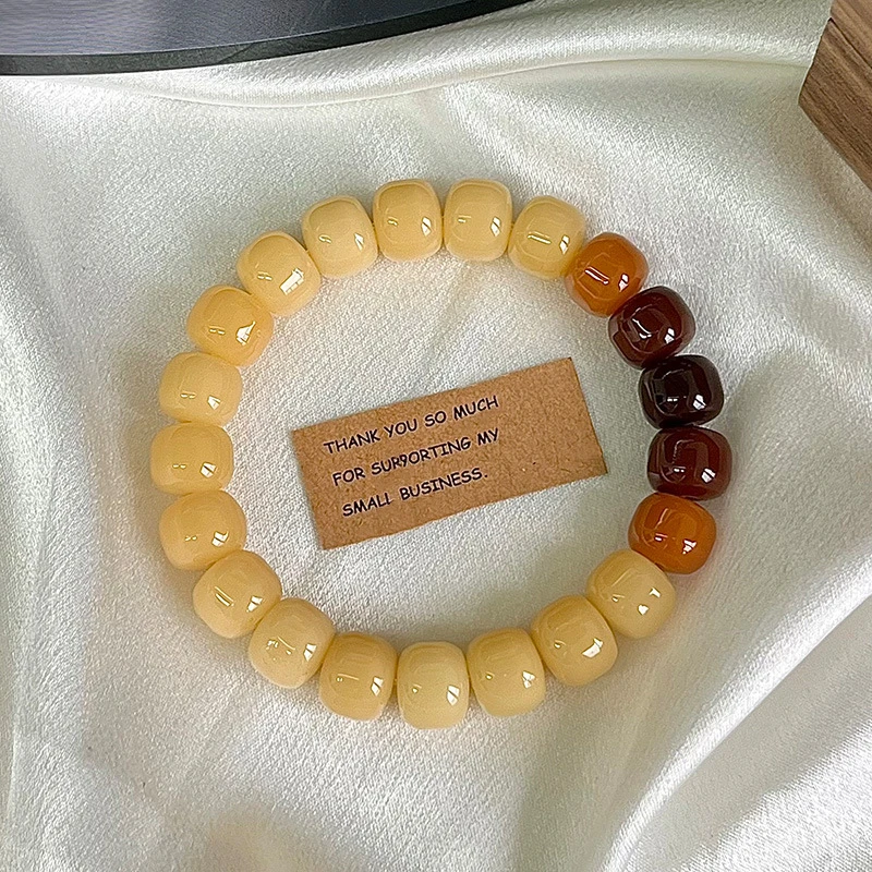 铜合金亚克力手链 精选玉化汉堡珠菩提手串女学生摸鱼盘玩神器绕