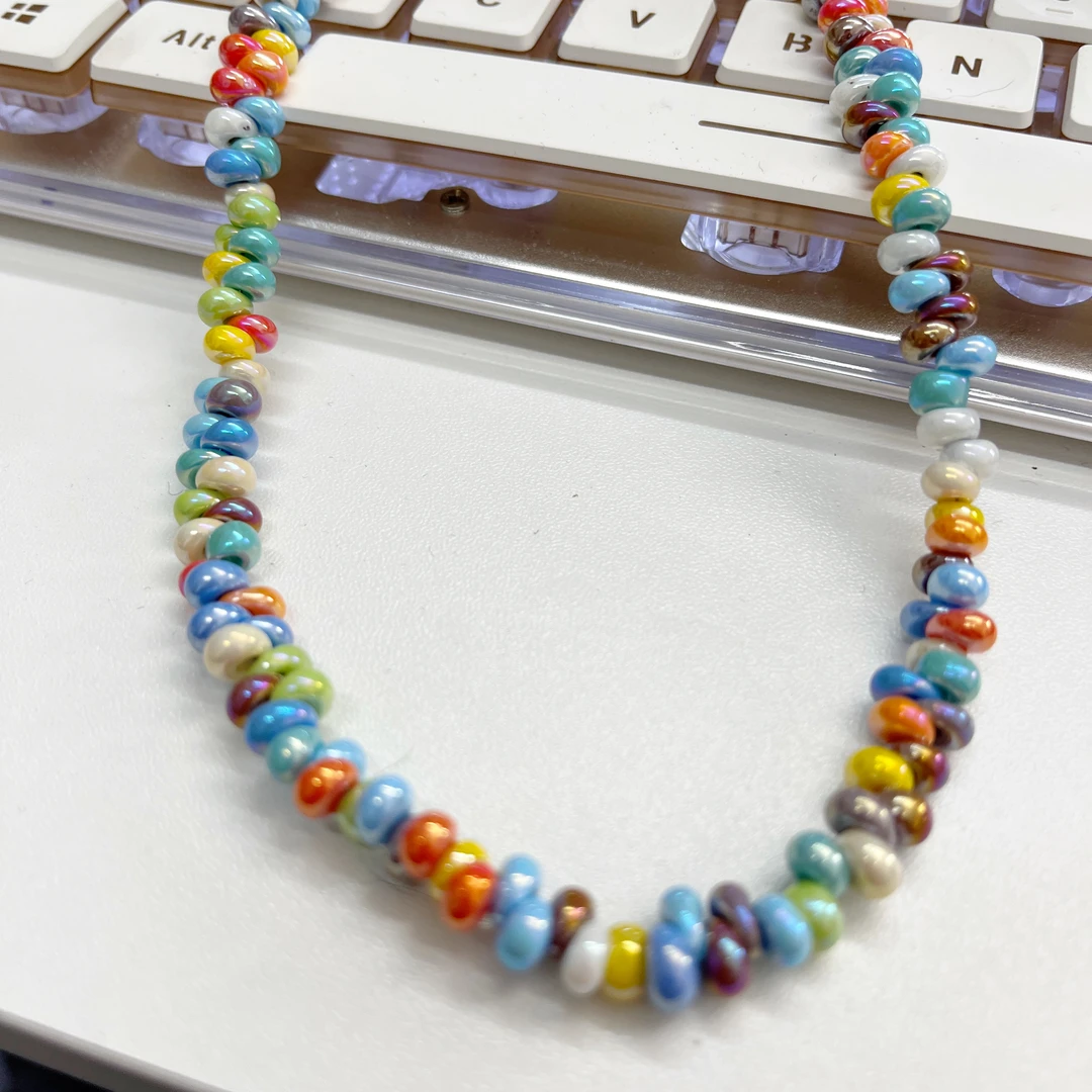 铜合金项链 芽怼怼(高高) 项链 彩色  日韩系