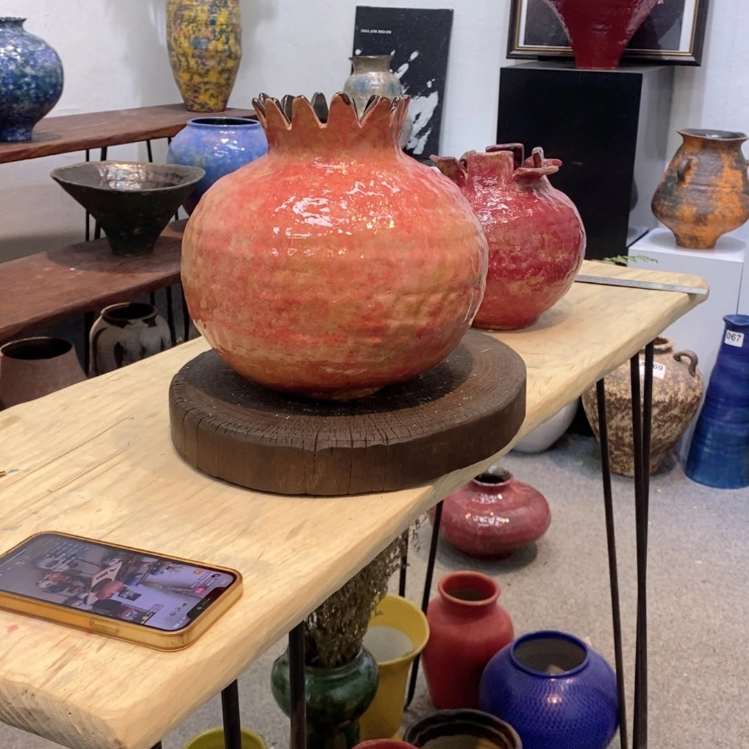 瓶景德镇手工花器 盘泥 微瑕