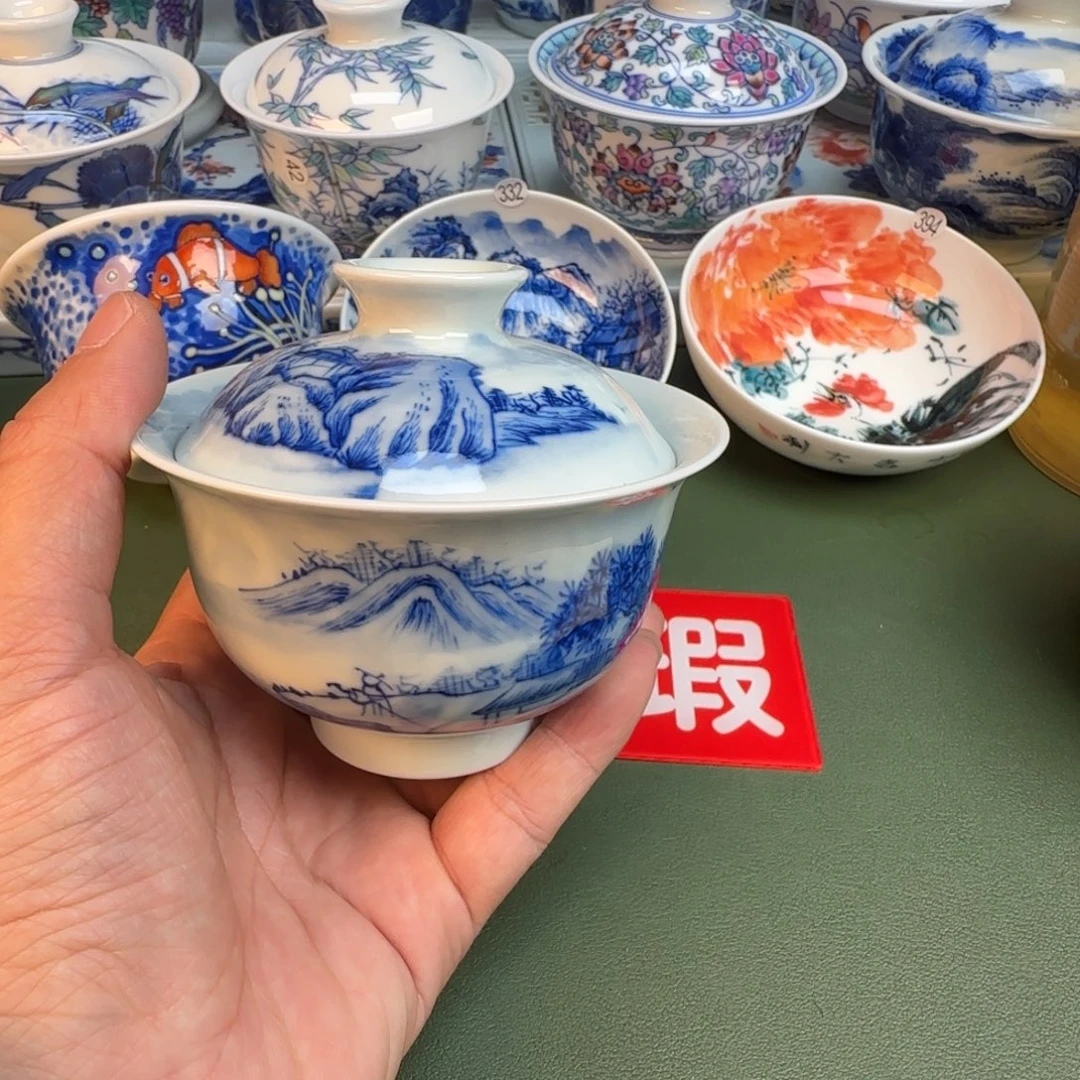 陶纯手工纯手绘茶具裂333