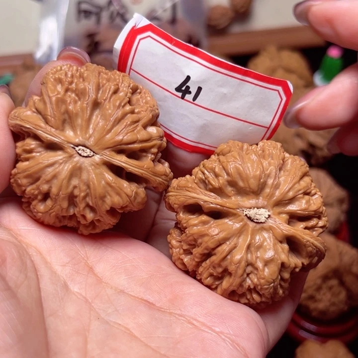 把件文玩核桃45边肚同尺粗筋41