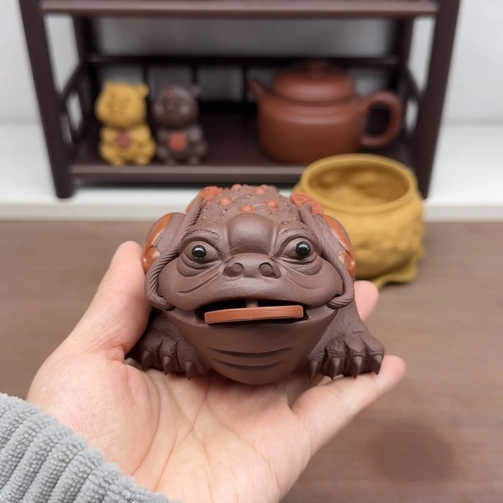 茶案紫泥金蟾茶宠茶宠