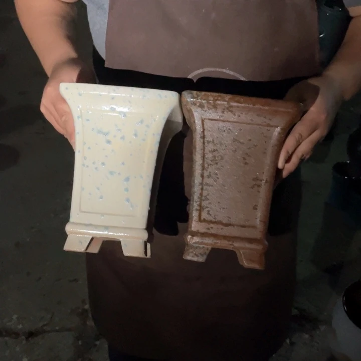 紫砂花盆口14高19正品正品