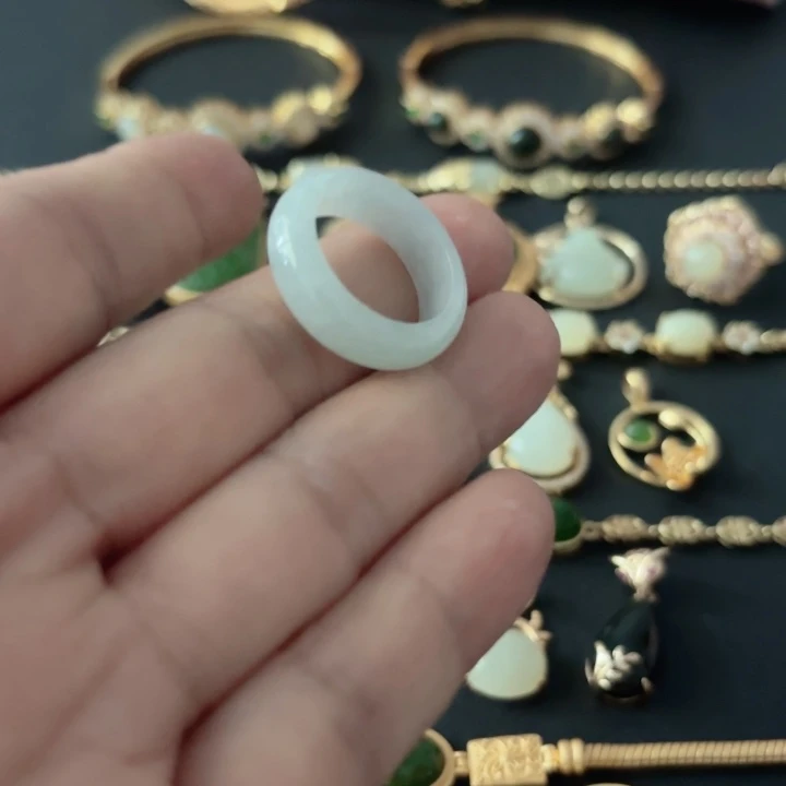 翡翠戒圈未镶嵌随机发