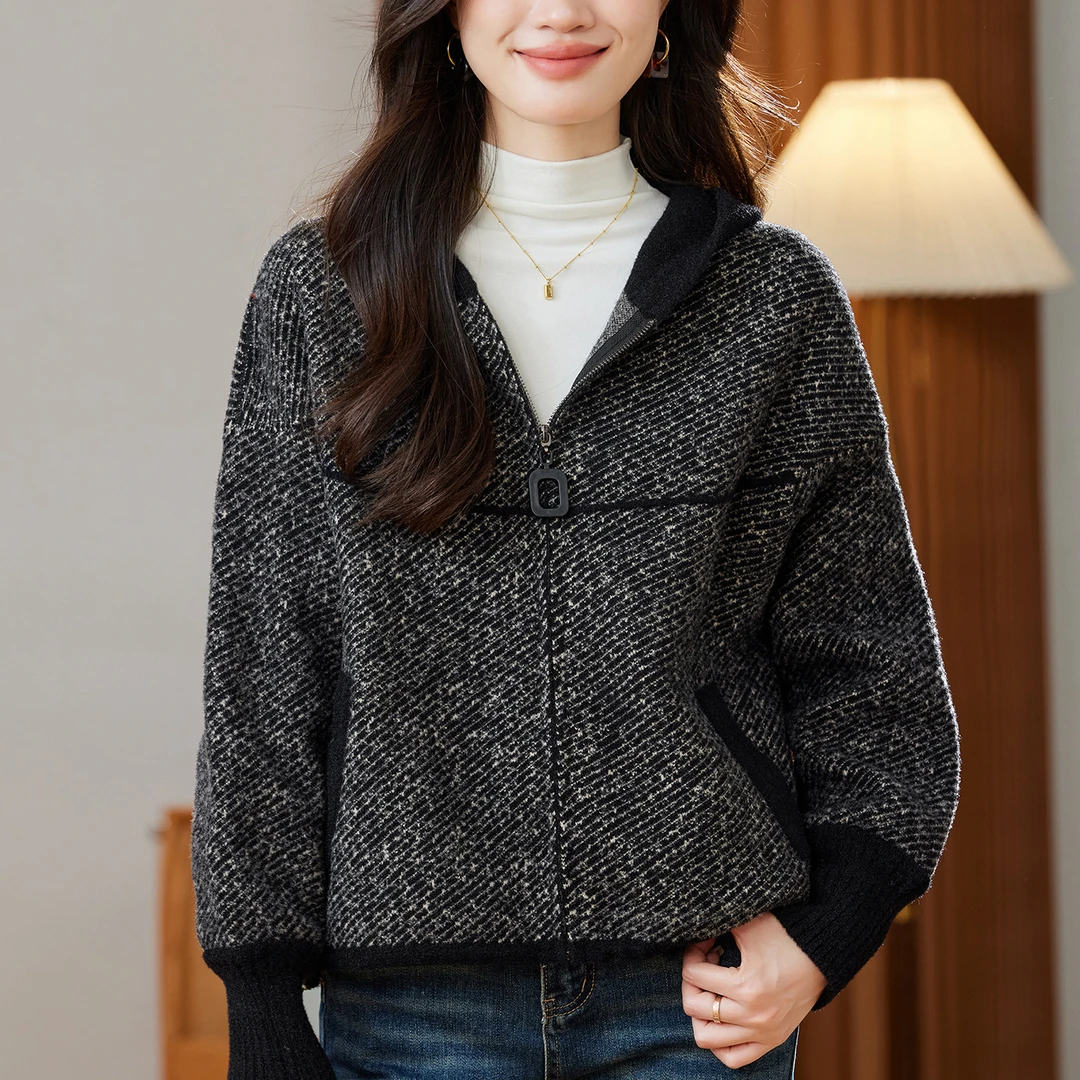 加厚毛呢外套女秋冬气质高级感上衣2025新款宽松休闲洋气开衫百搭