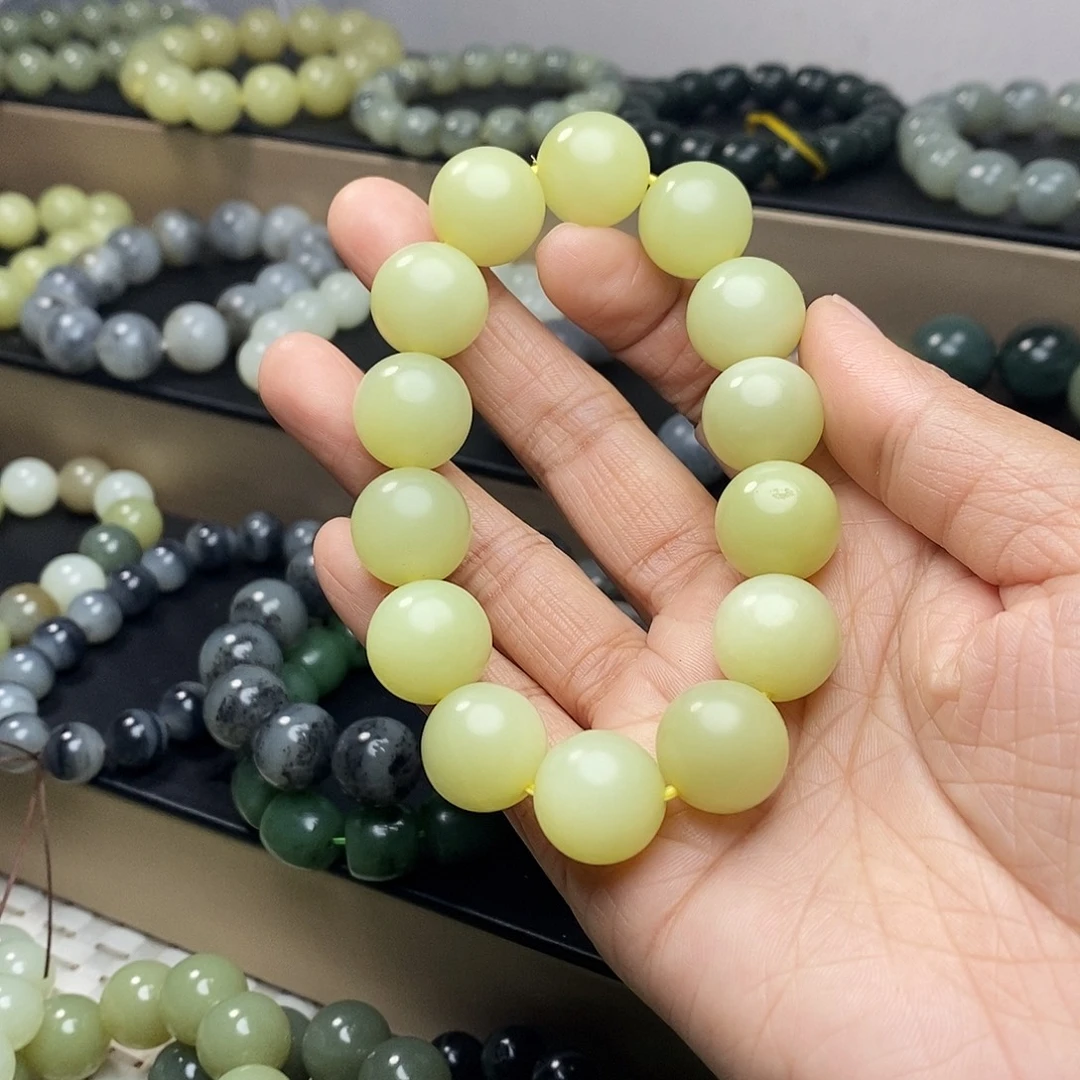 和田玉未镶嵌手链卡16