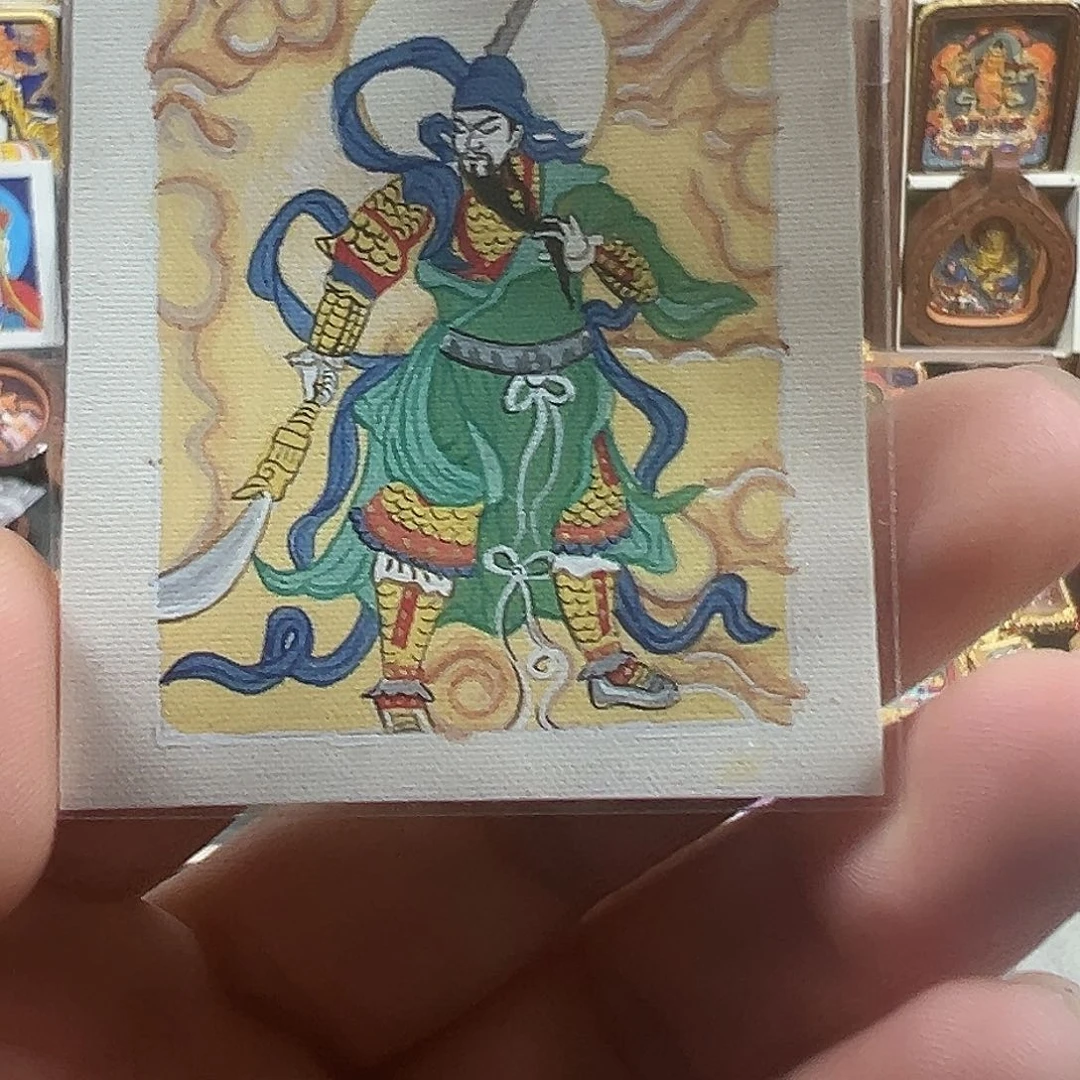 悟***泊吊坠观二爷一尊画芯