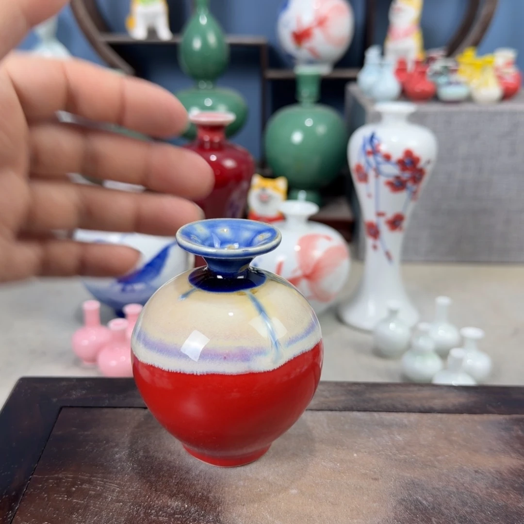 陶瓷手工小花器摆件