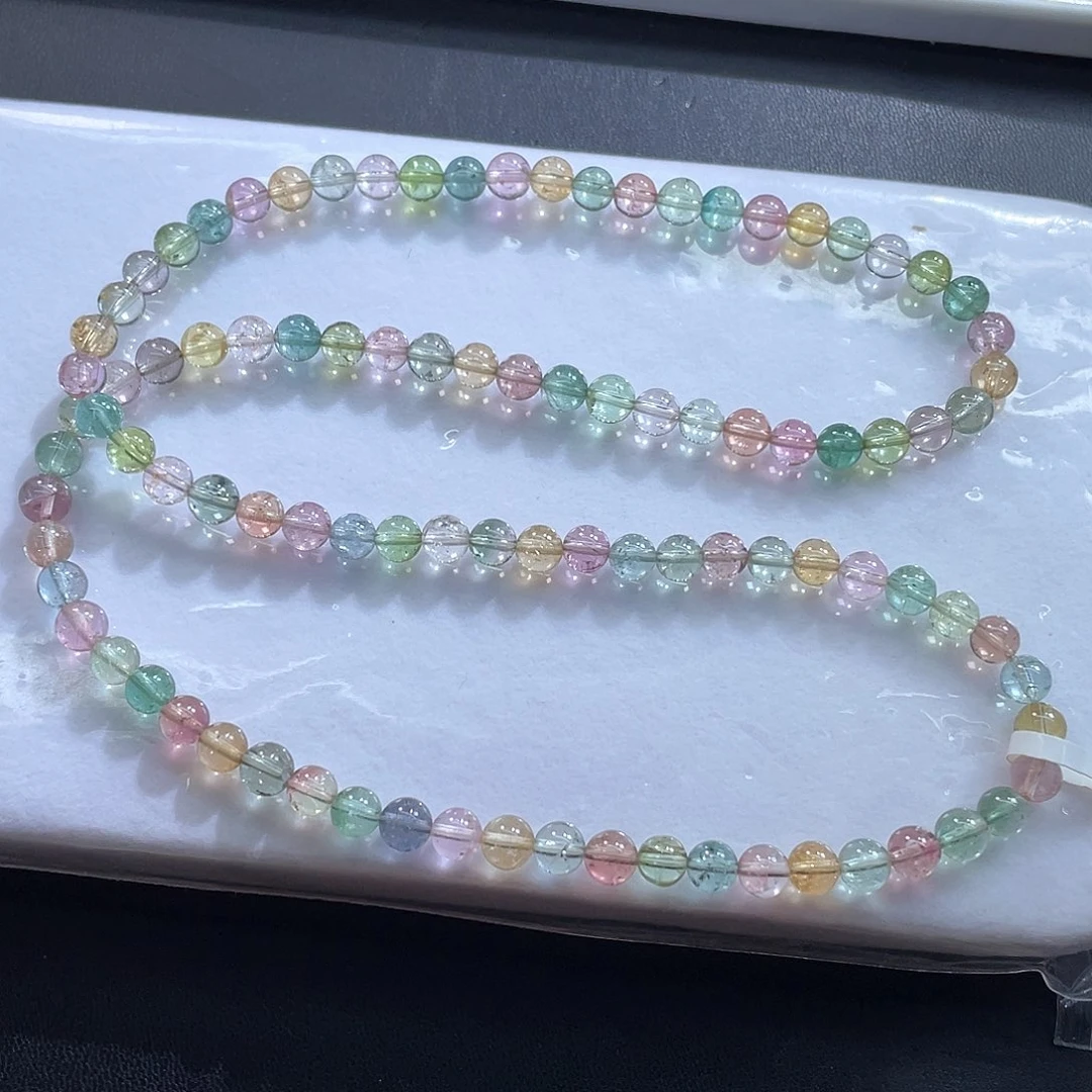 碧玺未镶嵌手链6mm左右