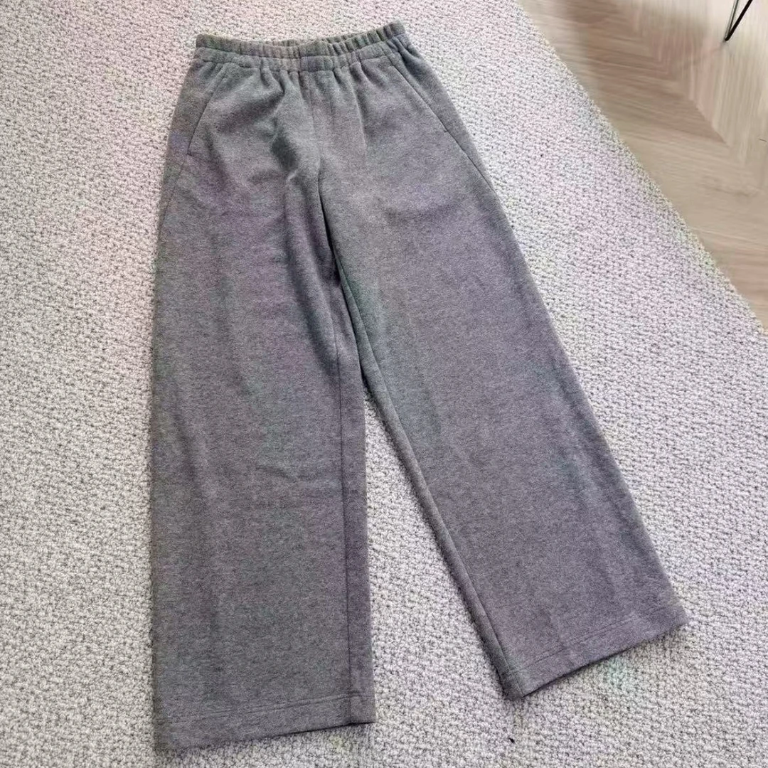 (2983）深圳南油2025冬季新款蚕丝羊绒舒适显瘦弹力直筒裤