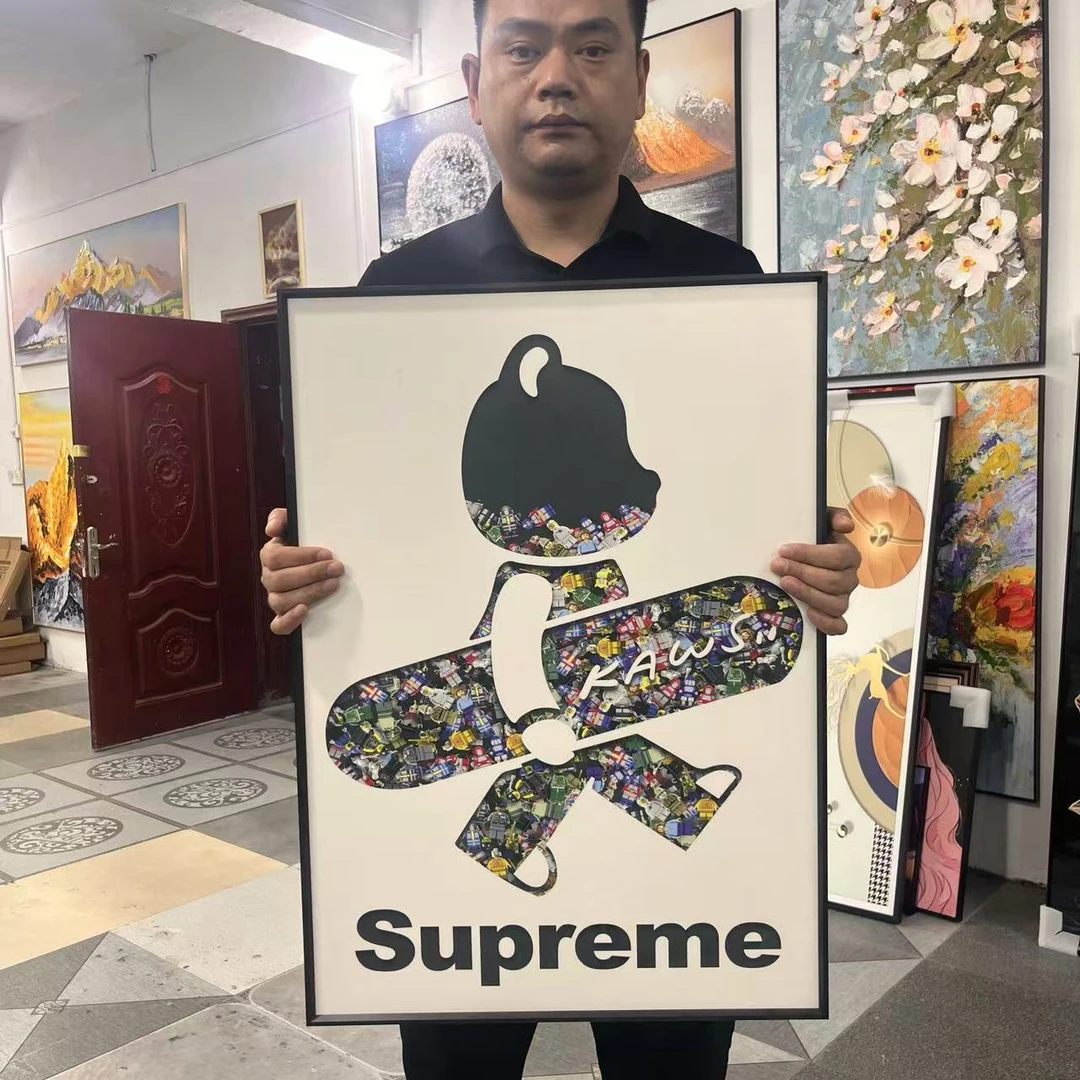 AA趣玩卡通暴力熊仔装饰画适合餐厅玄关挂画146