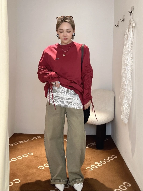 ONORIRI 纯棉抽绳运动长袖（防拍价！勿拍！联系客服改价）