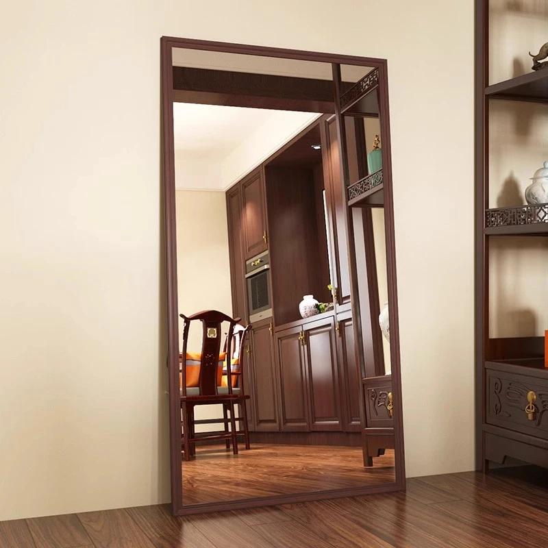美式复古全身镜子家用全身镜落地式网红高清落地镜立式卧室穿衣镜