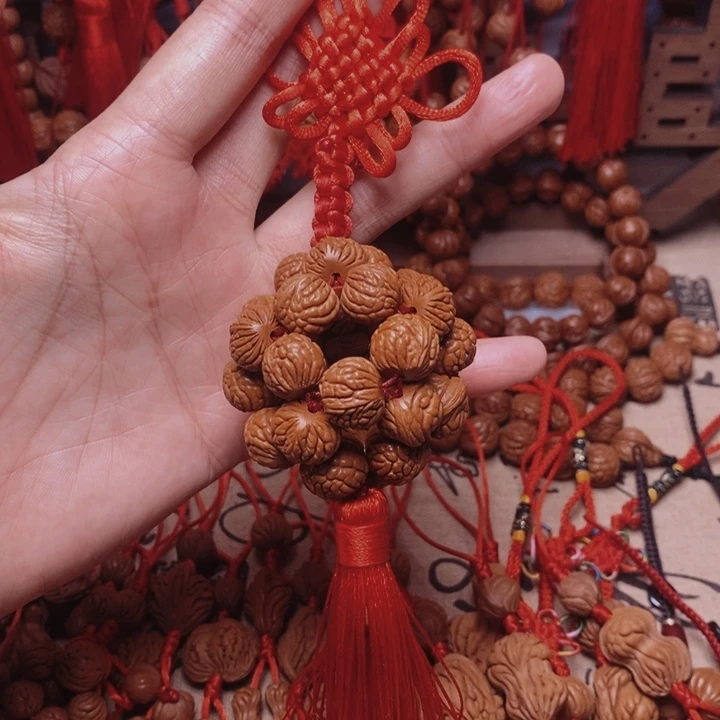 吊坠桃核桃枭挂件