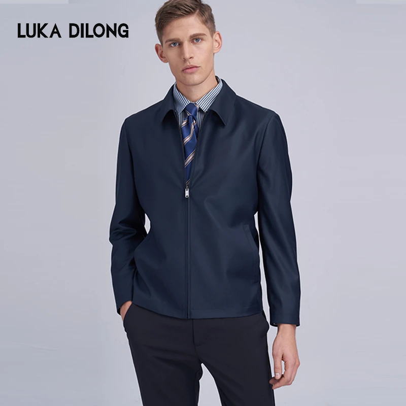 路卡迪龙-【绵羊毛】春季男士绵羊毛立体剪裁休闲夹克-151230103