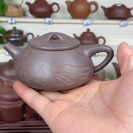 紫砂茶壶200cc满瓢半手工