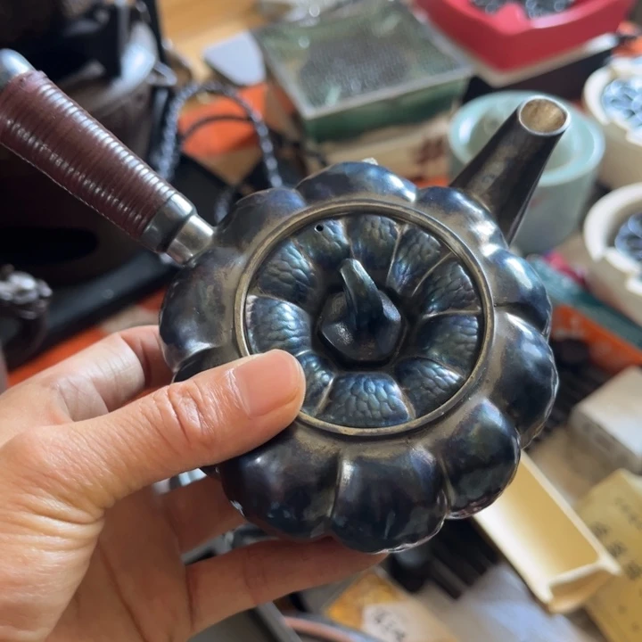 蜜安罐瓷香炉锡茶则