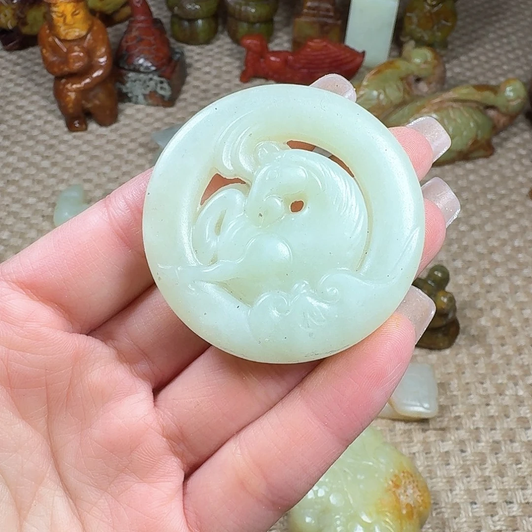 白玉菩提吊坠挂件