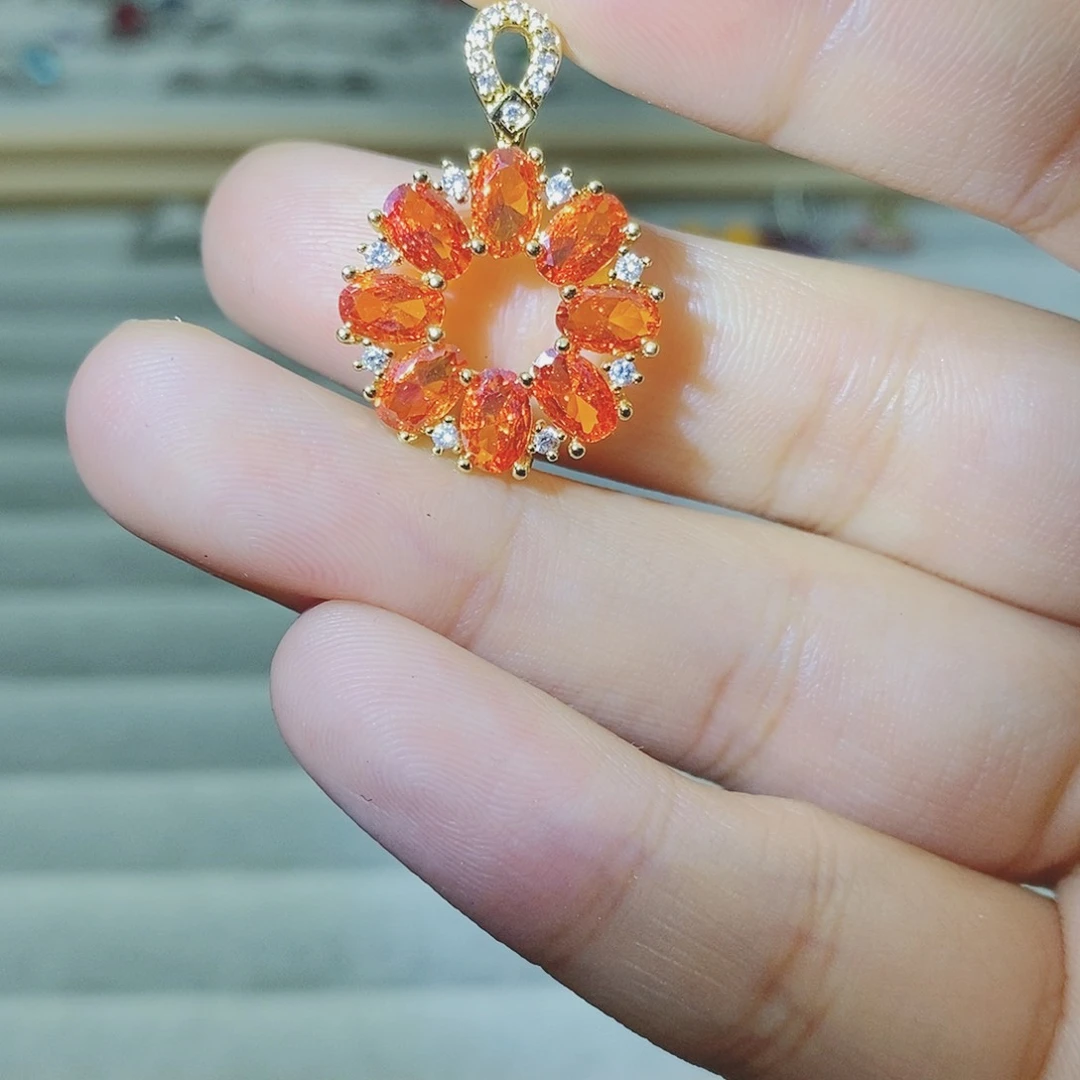 【闪购商品】托帕石耳饰银S925镶嵌
