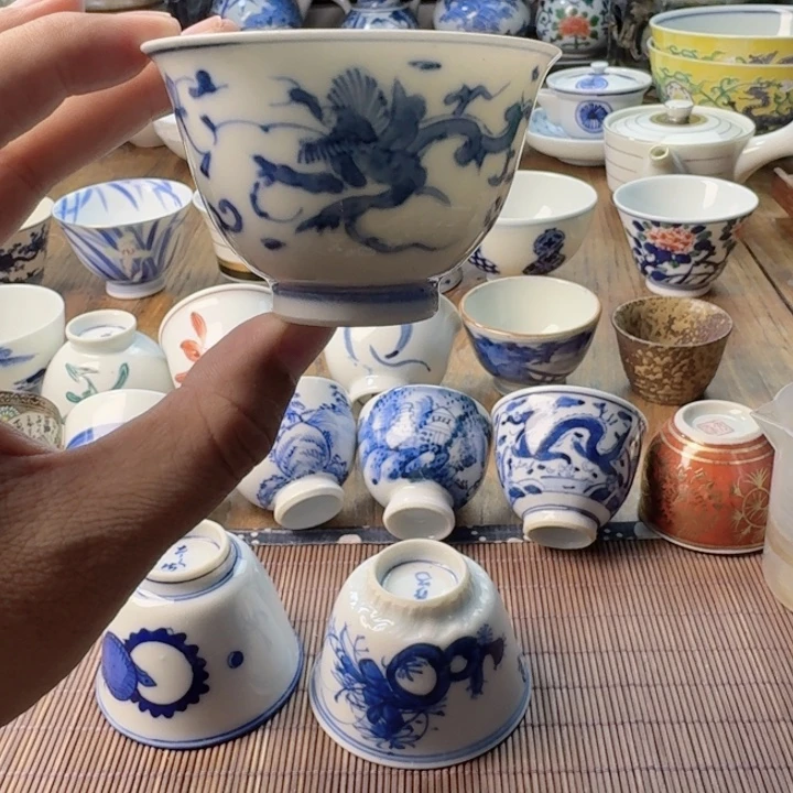 青花瓷器杯子茶具