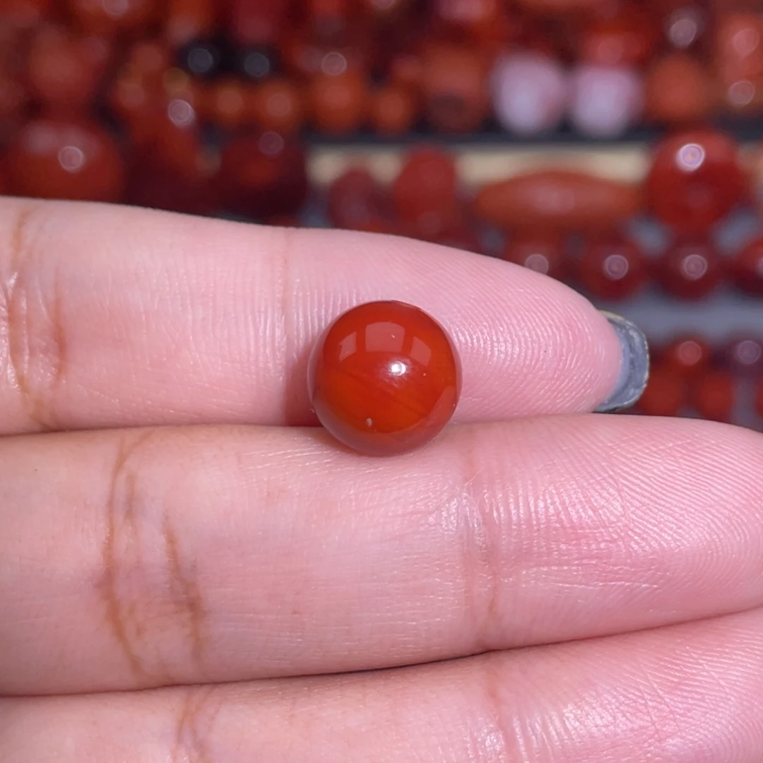 南红玛瑙未镶嵌瓦西圆珠卡10.4