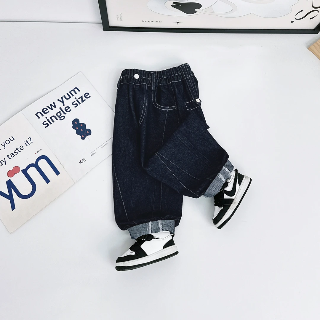 男童裤子春秋款儿童牛仔裤2025秋新款秋装 BQ25797Y 悠悠童话童装