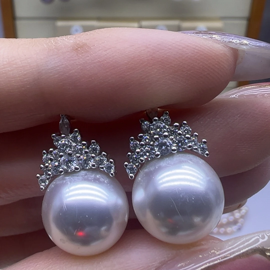 耳饰淡水珍珠银S925镶嵌
