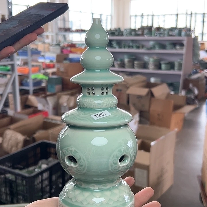 龙泉云间青瓷小米茶器