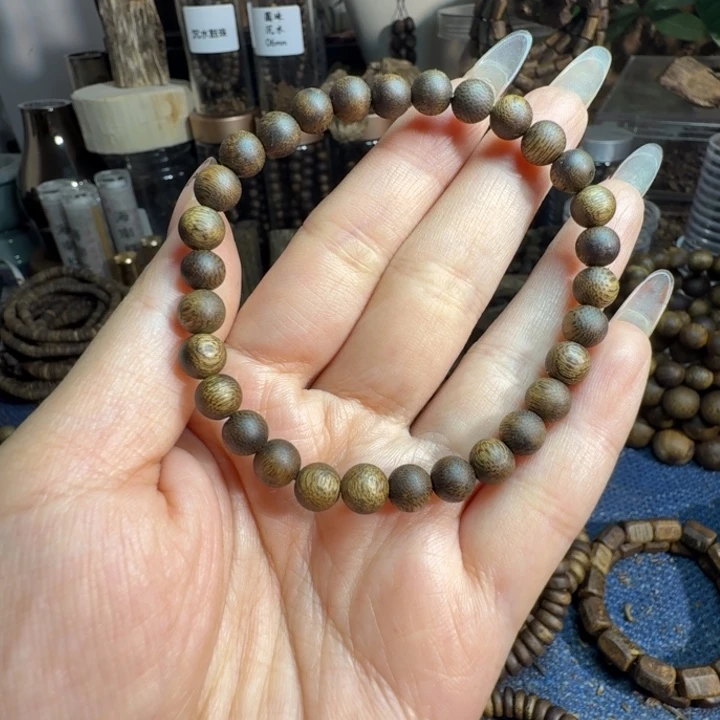 沉香碎屑沉香06圆珠海南莺歌绿单圈