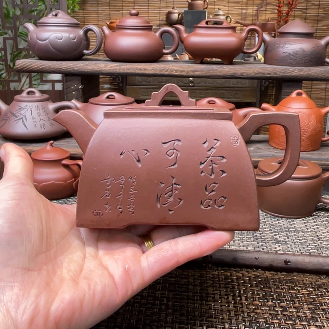 紫砂茶壶宜兴原矿紫砂手工制320