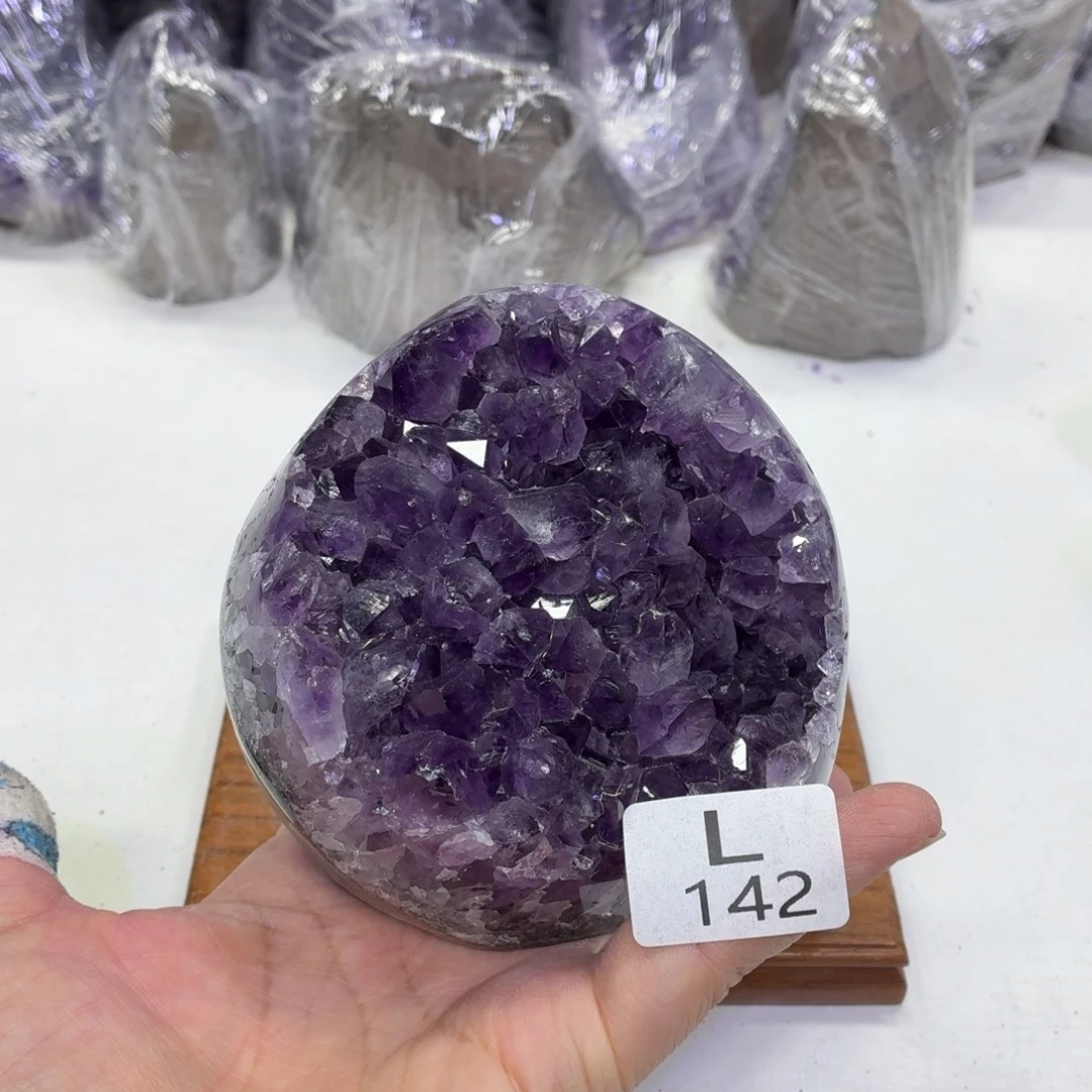 水晶未镶嵌摆件天然紫水晶