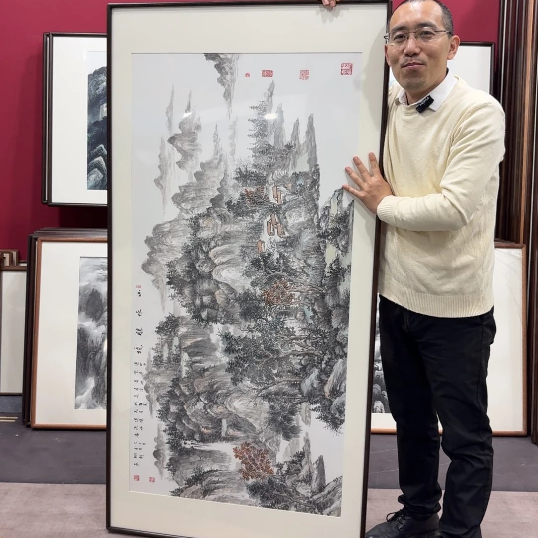 闲***鹤国画手绘作品160/80