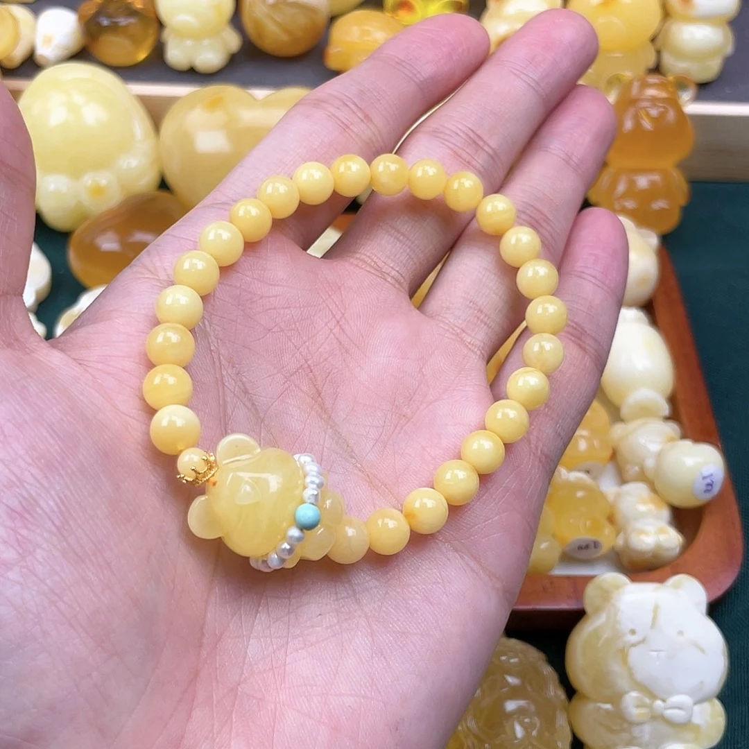 琥珀裸石未镶嵌蜜蜡