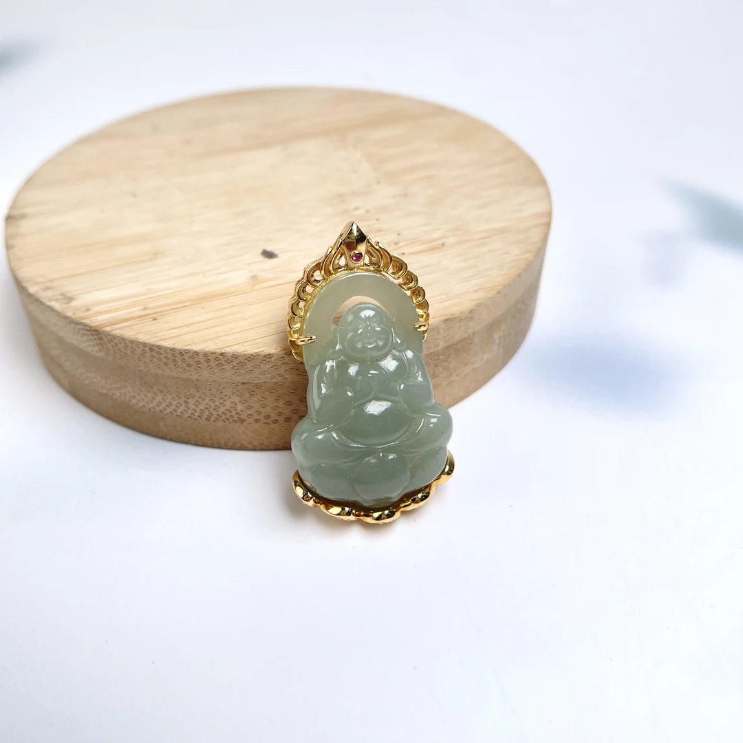 菲菲珠宝好*S925和田玉吊坠佛公约40*23mm