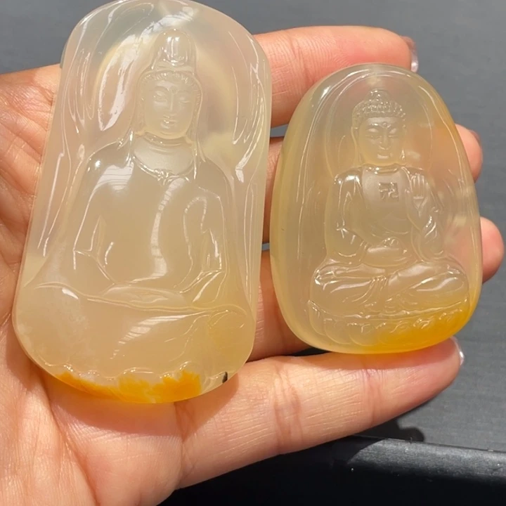 石英质玉（黄龙玉）未镶嵌挂件