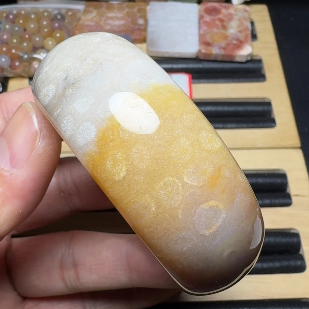 硅化玉纯天然色有机玉石未镶嵌52.5圈口