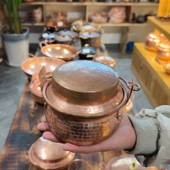 紫铜手工单人吊锅14口径