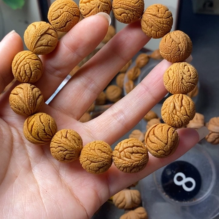 手串文玩核桃秦岭野生龙纹桃核17