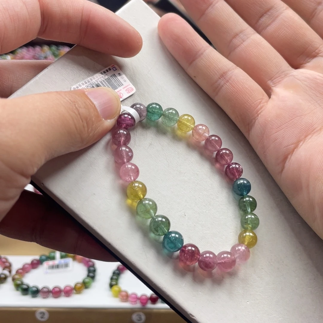 碧玺手串未镶嵌7.5mm.mmmmmmmmmm