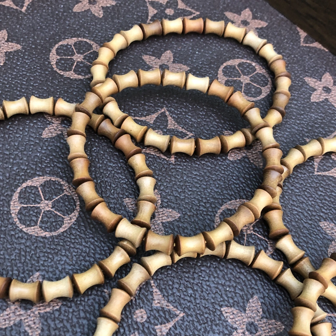 印度迈索尔老山檀竹节6*8手串