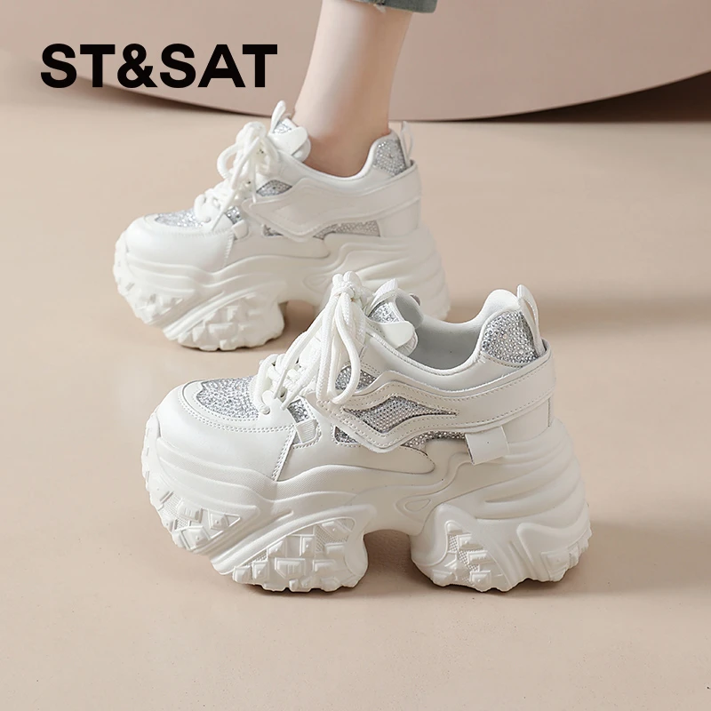 星期六白色鞋子ins百搭2025新款秋季时尚运动鞋百搭女士老爹鞋女