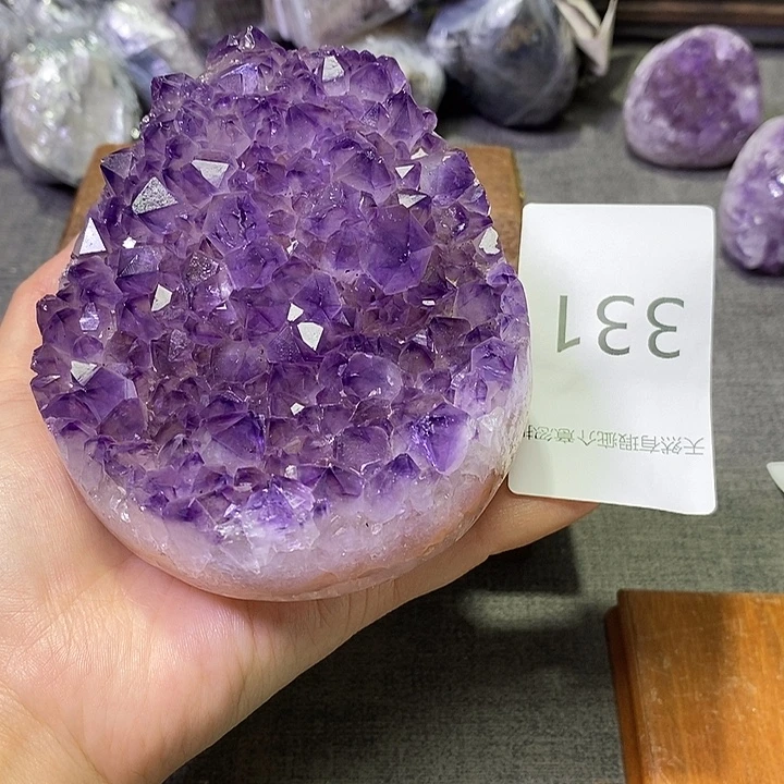 未镶嵌紫晶珠宝半成品