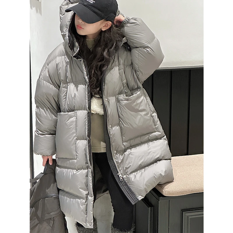 K27966孙小美女童中长款羽绒服新款秋冬装2025女大童加厚保暖