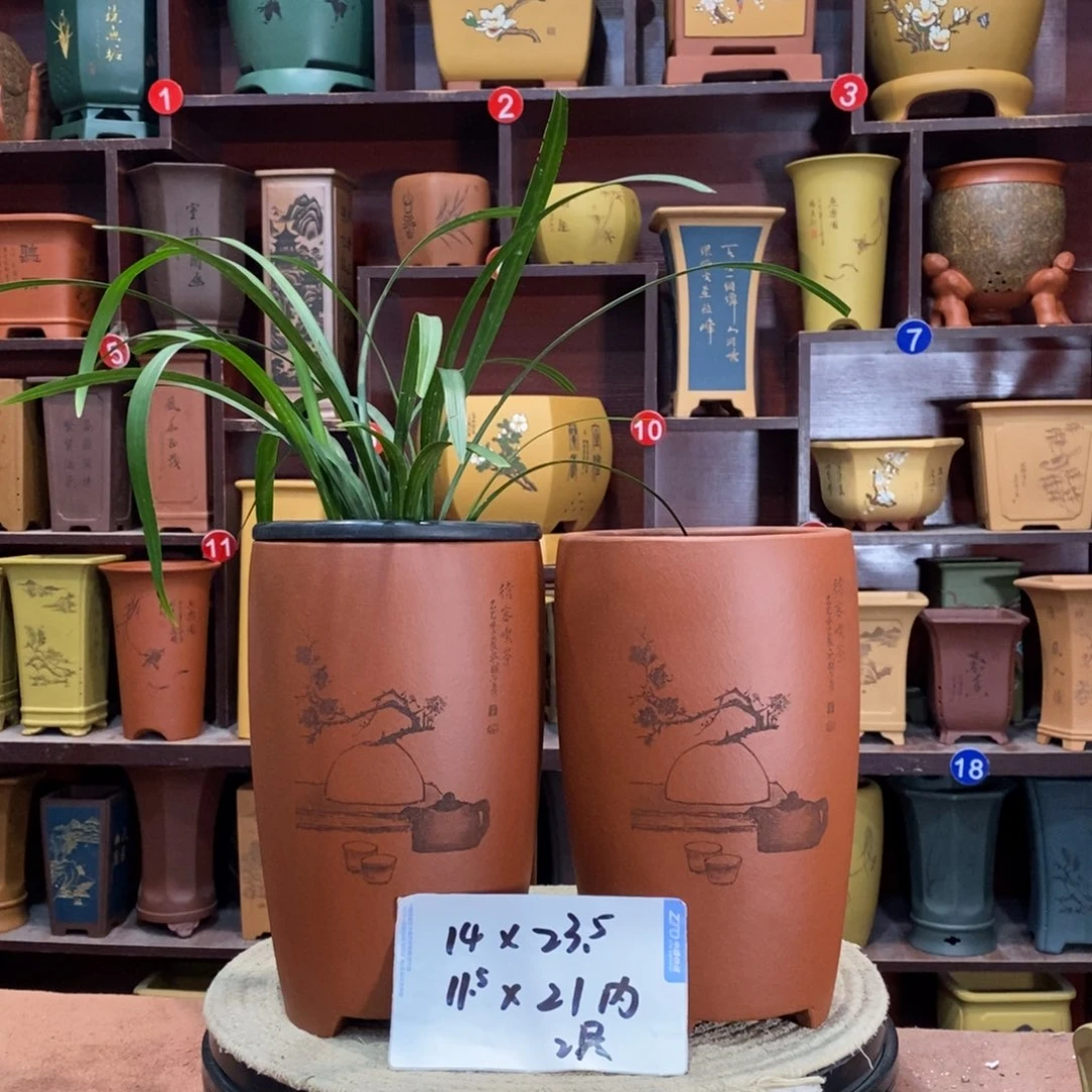 紫砂艺术紫砂花盆