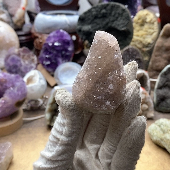水晶珠宝半成品18K金镶嵌晶块38