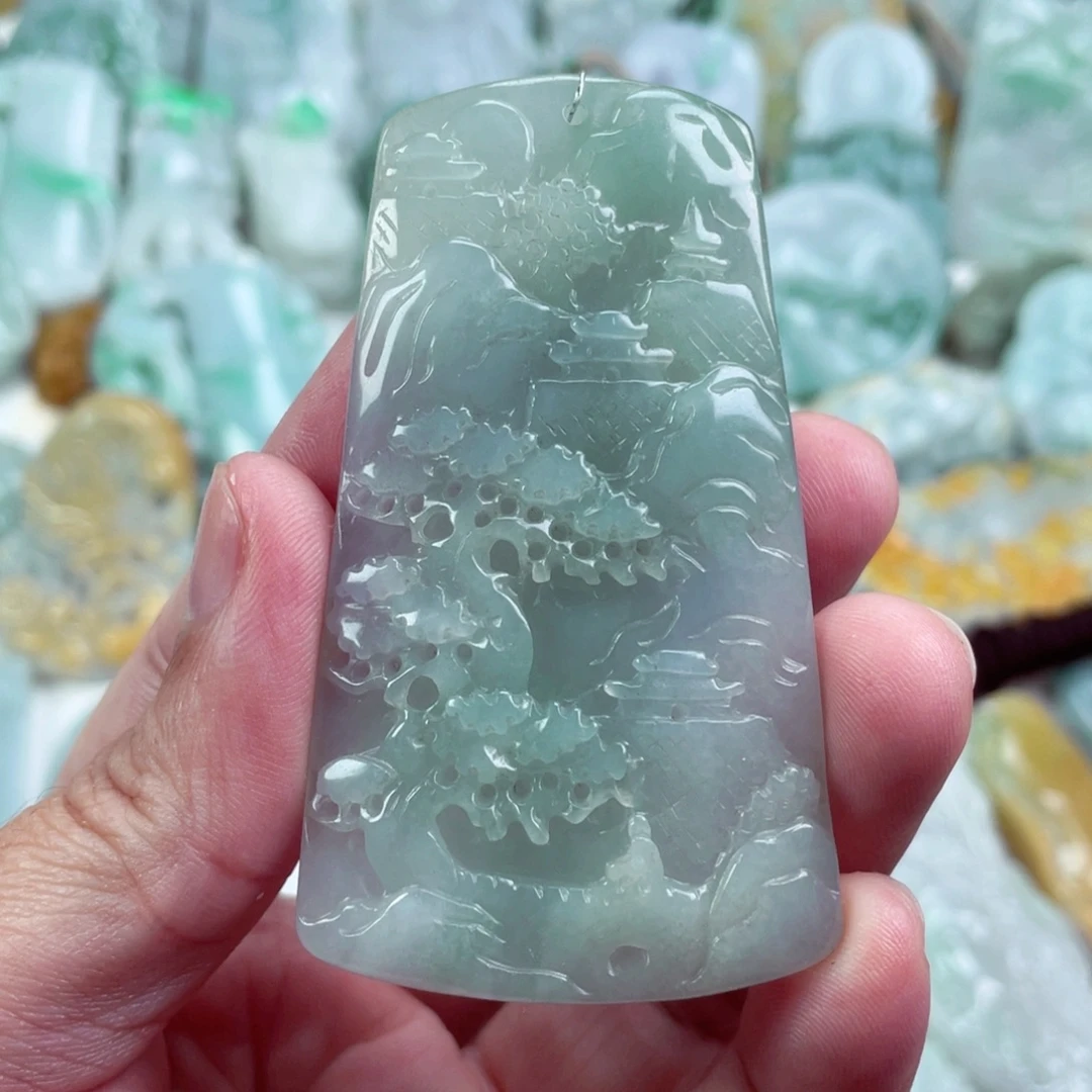 翡翠未镶嵌吊坠(不含链)