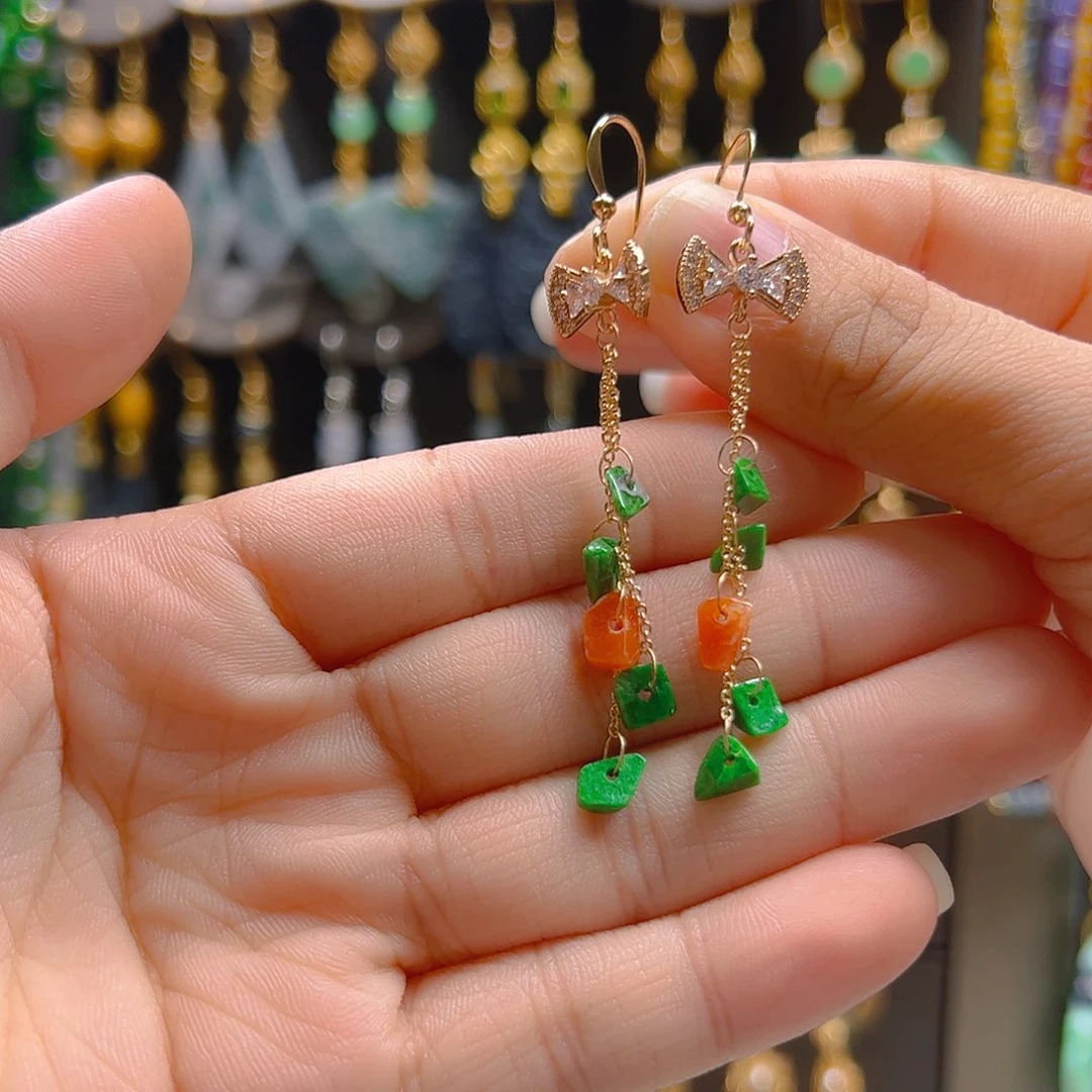 未镶嵌翡翠耳饰翡翠