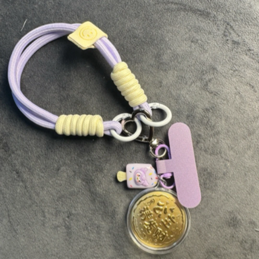 水贝热卖【小饼公主请发财】手机链节日礼520含金工艺品